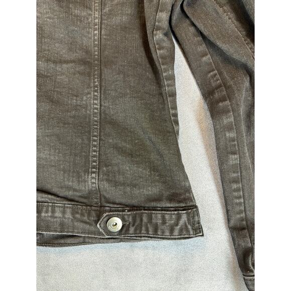 Wrangler Authentic's Jean Stretch Jacket Black Women’s Large Silver Buttons - Picture 9 of 9